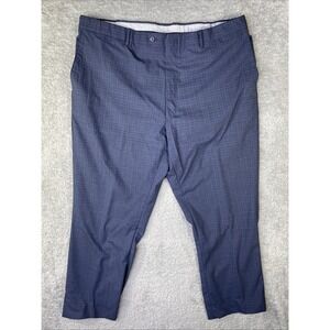 JB Britches 44R Torino Navy Plaid Worsted Wool Dress Pants Made in Italy 42x29